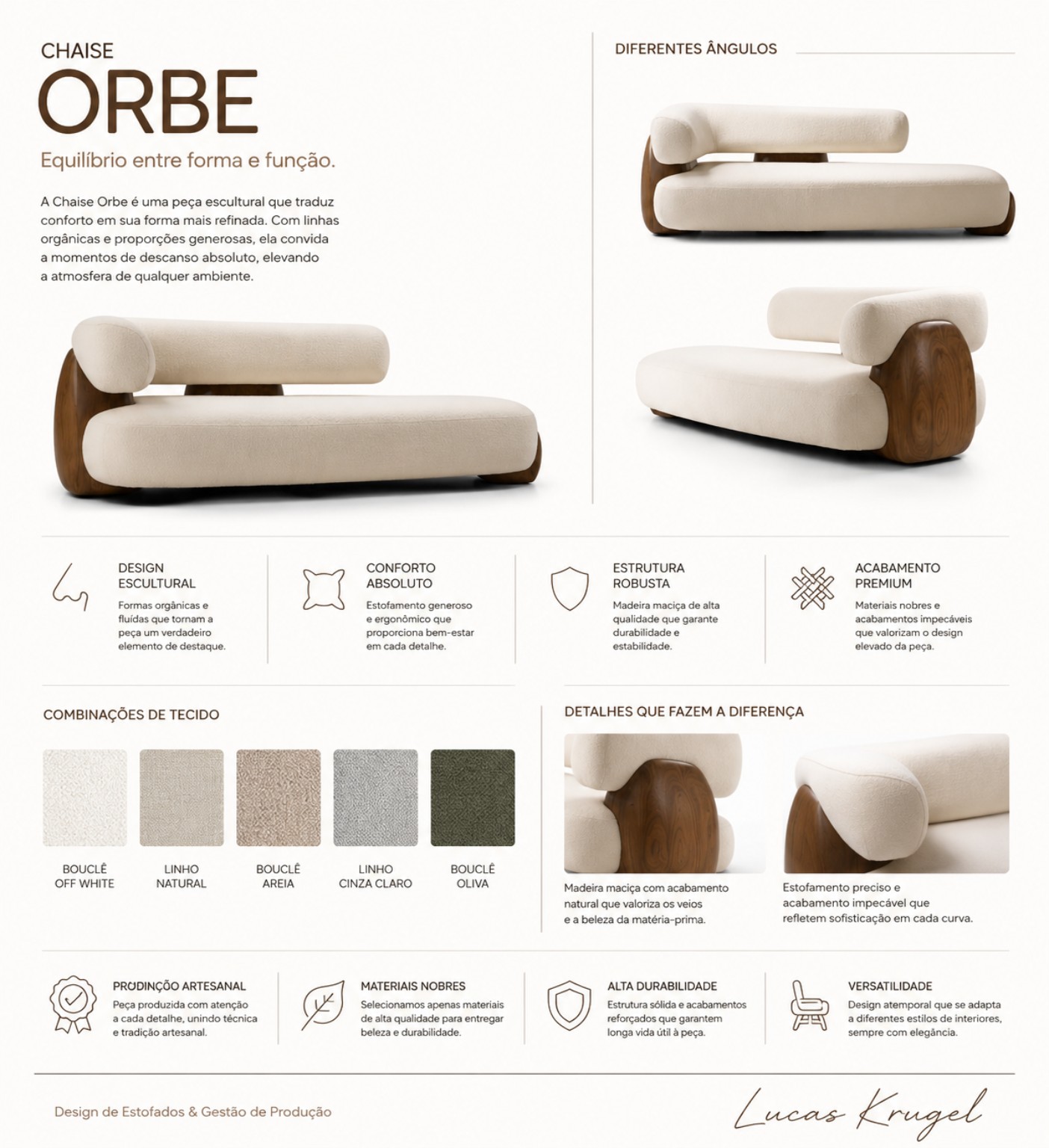 Prancha do projeto Chaise Orbe